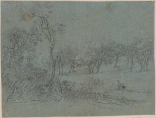 Baumlandschaft mit Reiter