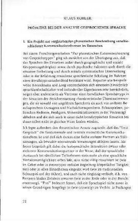 Probleme bei der Analyse gesprochener Sprache