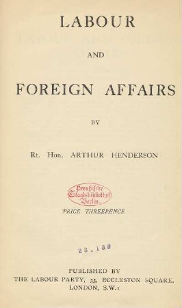 Labour and foreign affairs