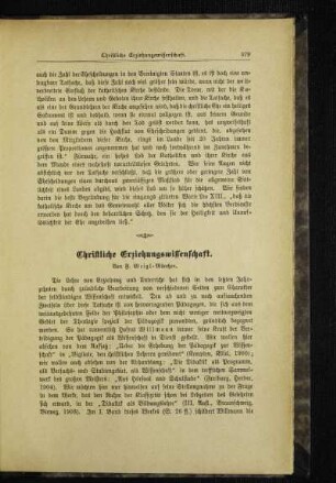 Christliche Erziehungswissenschaft