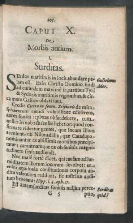 Caput X. De Morbis aurium.