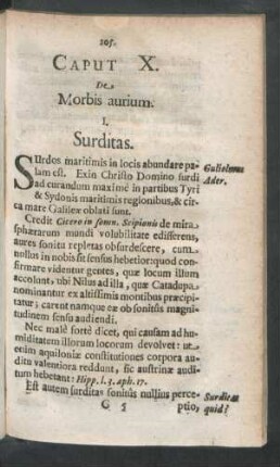 Caput X. De Morbis aurium.