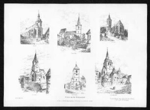 Kirchen aus der Neckarsgegend. Außenansichten.