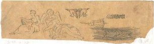 Reiffenstuel, Michael; Studienblätter - Figuren, Laterne, Greife u. Ornament (Studien)
