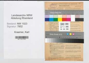 Entnazifizierung Karl Kraemer , geb. 01.03.1910 (Kaufm.-Angest.)