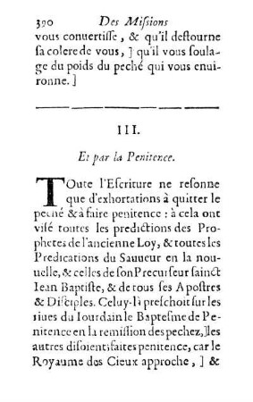 III. Et par la Penitence
