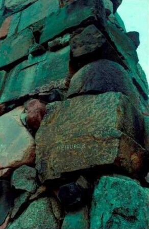 Norderney: Kaiser-Wilhelm Denkmal, Details mit den Städtenamen