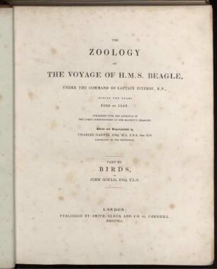 Part III: The Zoology Of The Voyage Of H.M.S. Beagle, Under The Command Of Captain Fitzroy, R.N., During The Years 1832 To 1836. Part III
