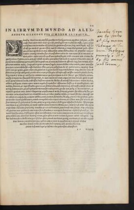 In Librum De Mundo Ad Alexandrur Eisagoge ...