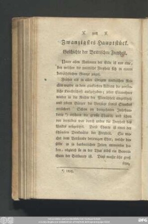 Zwanzigstes Hauptstück. Geschichte der Brittischen Freyheit.