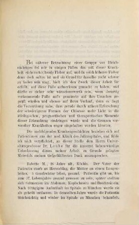 Ueber Fieber bei Chlorose