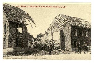 Nummerierte Kriegs-Erinnerungs-Karte: Nr. 54: Straße in Zonnebeke