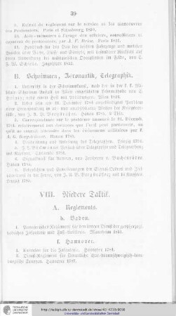 VIII. Niedere Taktik