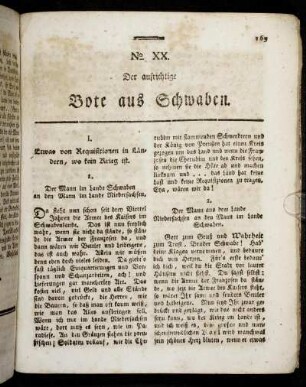 No. XX. [Den 22ten November 1799.]