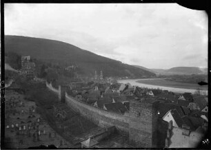 Miltenberg Ortsansicht Blick zur Mildenburg