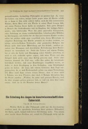 ¬Die¬ Schulung des Auges im kunstwissenschaftlichen Unterricht