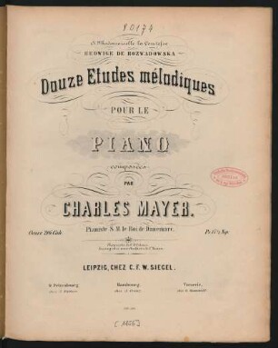 Cah. 3: Douze études mélodiques pour le piano oeuvr. 216