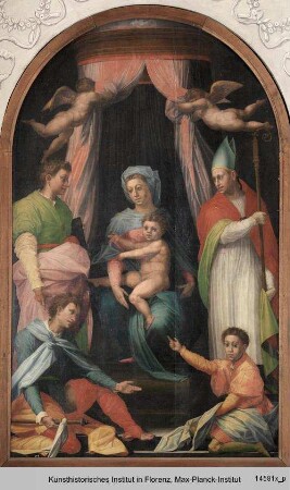 Thronende Madonna mit Heiligen