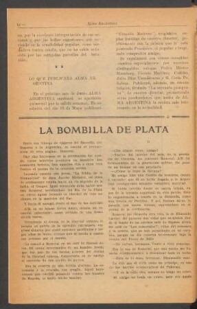 La bombilla de plata