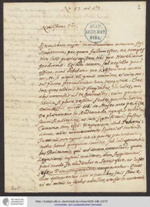 Nicolaus Heinsius (Stockholm) an Stanisław Lubieniecki (Hamburg), 10. März 1666