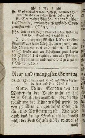 Neun und zwanzigster Sonntag. - Zwey und dreyßigster Sonntag.
