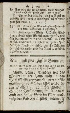 Neun und zwanzigster Sonntag. - Zwey und dreyßigster Sonntag.