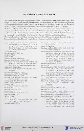II. Ergänzender allgemeiner Index