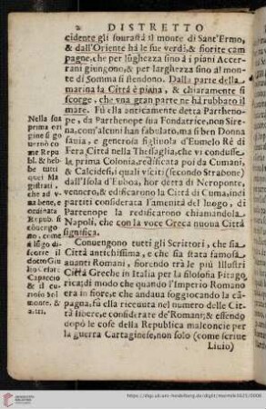 Del sito e antichira dell Citta di Napoli. Capitolo primo