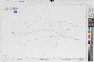 Warendorf (Warendorf), Flurbereinigung Velsen-Warendorf, Bl. 1 Reinkarte Velsen Flur 7 tlw; 8 tlw; Warendorf Flur 4 tlw