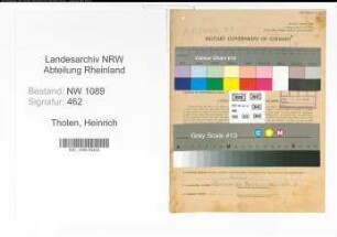 Entnazifizierung Heinrich Tholen , geb. 12.06.1891 (Polizeibeamter)