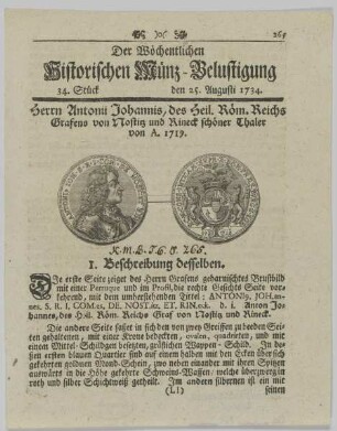 Bildnis von Antonius Johannes, Graf von Nostitz und Rineck