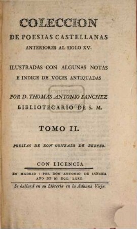 Colléccion de poesias castellanas, 2