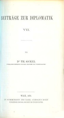 Beiträge zur Diplomatik, VII. Kanzler und Recognoscenten bis zum Jahre 953