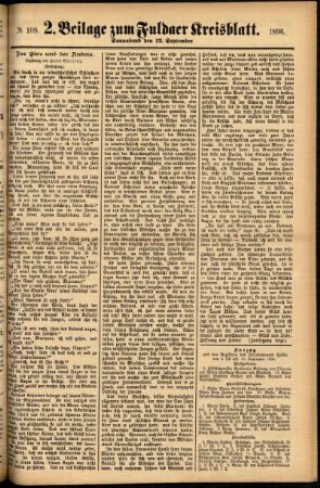 Dritte Ausgabe vom Samstag, den 12. September 1896.