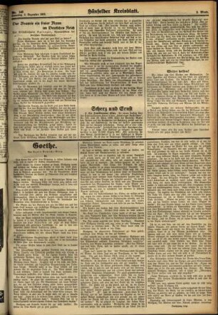 Dritte Ausgabe vom Samstag, den 02. Dezember 1933.