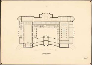 Kurhaus, Wiesbaden: Grundriss Galeriegeschoss 1:200
