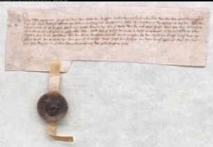 Revers der Stadt Huissen, dass Graf Adolf von Kleve ihr den Rijsweert in zehnjährige Benutzung gegeben habe. Gegeven 1385 des goedesdage na sente. Siegel abhängend, neu befestigt, Umschrift beschädigt.