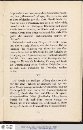 VI. Wesen und Aufgabe