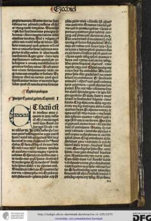 Incipit Ezechiel propheta. Capitulum I.