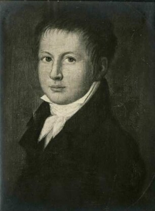 Knabenbildnis. Gemälde von J. Schlessinger