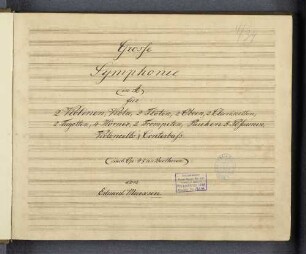 Große Symphonie (in A) : (nach Op. 47 von Beethoven)