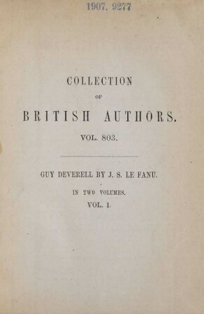 Vol. 1: Guy Deverell