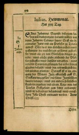 Iulius, Hewmonat/ Hat xxxi Tag.