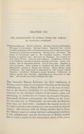 Chapter VIII. The Archdeaconry of Madras under the Bishops of Calcutta - continued