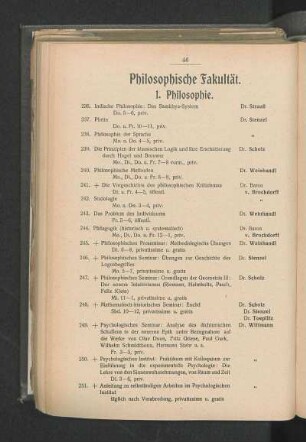Philosophische Fakultät.