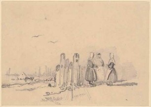 Drei Frauen am Strand