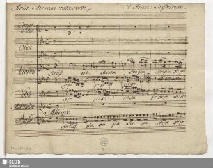 La villanella di Misnia / Aria: Avversa irata sorte
