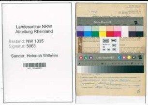 Entnazifizierung Heinrich Wilhelm Sander , geb. 26.03.1894 (Kaufmaennischer Angestellter)