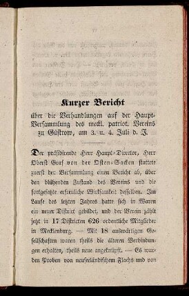 Kurzer Bericht