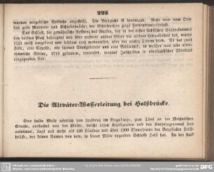 Die Altväter-Wasserleitung bei Halßbrücke